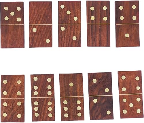 Miniatura 4 de Regalos Juego de Domino Clásico Familia Azulejos de Dominó 28 Piezas Barco Bandeja Organizador Educativo Divertido Juego de Mesa de Madera