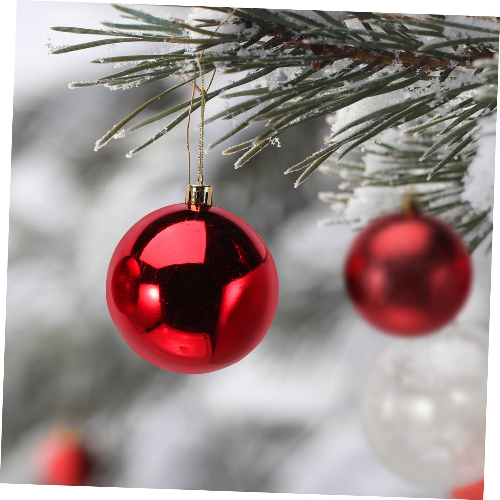 PRETYZOOM STK Weihnachtskugeln Hängende Baumkugel Christbaumschmuck Weihnachtsbaumkugeln Weihnachtsbaum Hängende Kugeln Weihnachtsdekoration Zum Aufhängen Deckendekorationen Rot Plastik