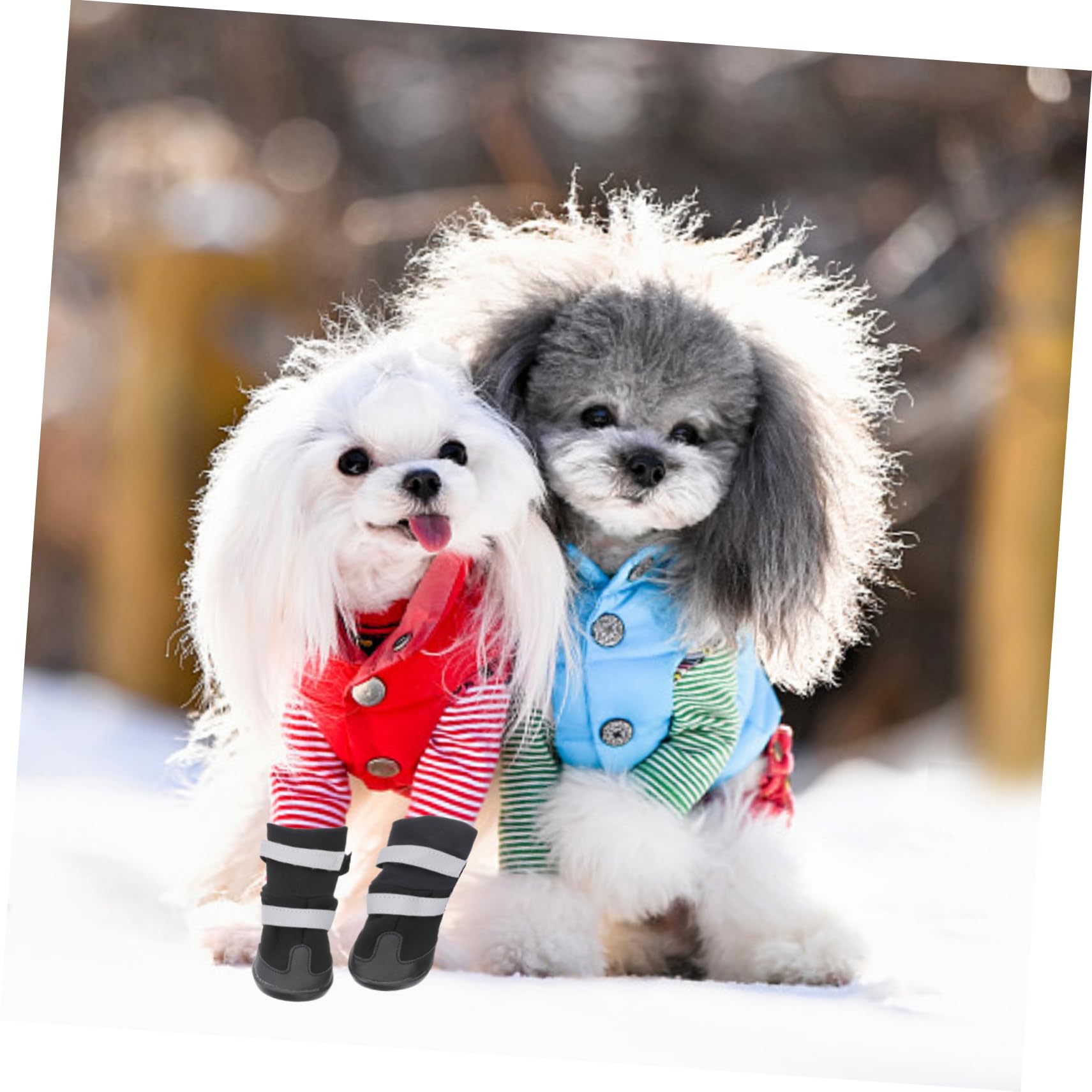 BESPORTBLE 8 Pièces Chaussures d'hiver pour pour pour Trottoir Chaud Antidérapants pour Animaux De Compagnie pour Chiens Petits Chaussures De