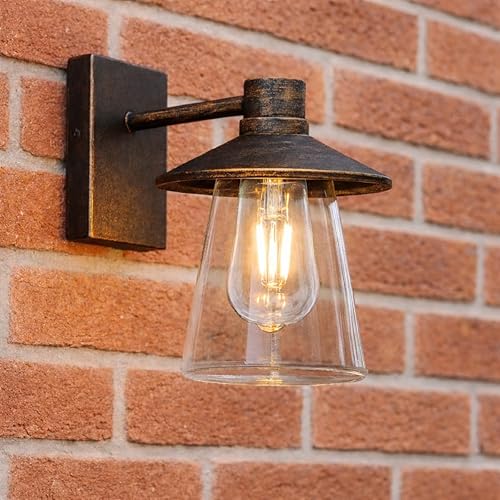 CGC Lighting Applique murale extérieure traditionnelle, ampoule E27, alimentatio