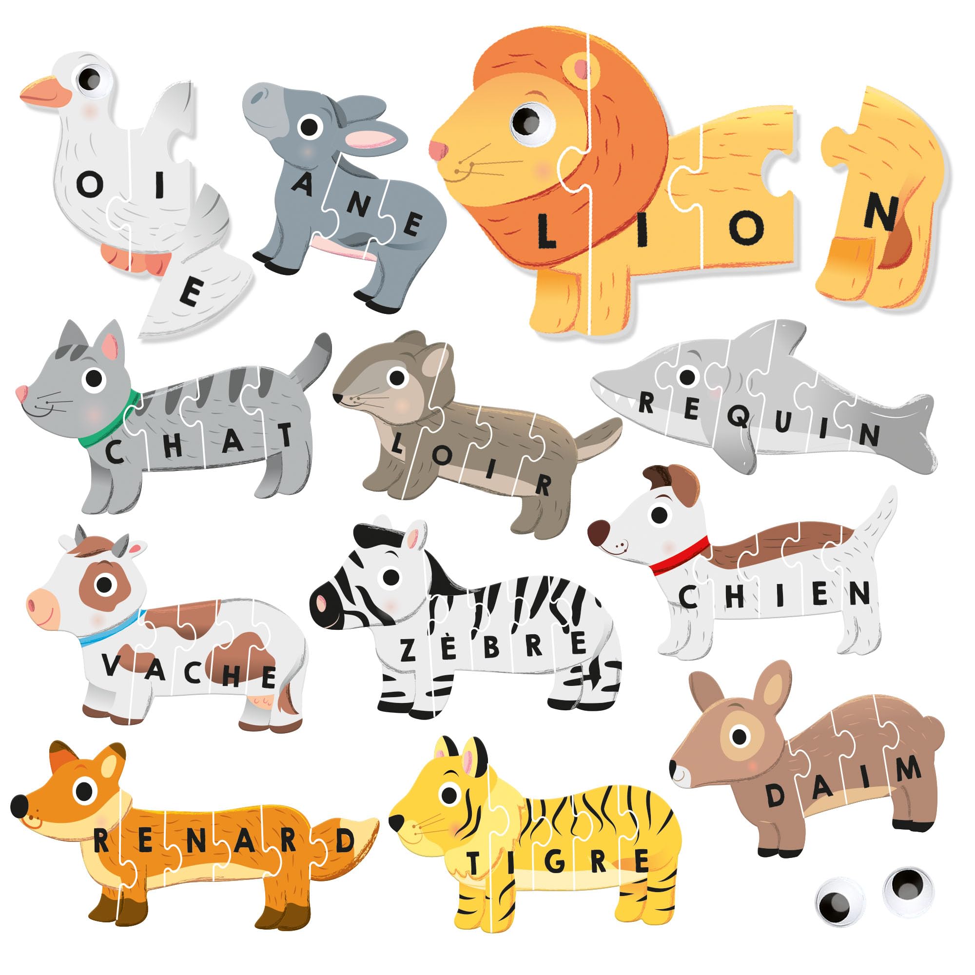 HEADU Mes Premiers Mots Jeu Éducatif 3 4 5 6 Ans Assemble Les Animaux Apprends À Lire
