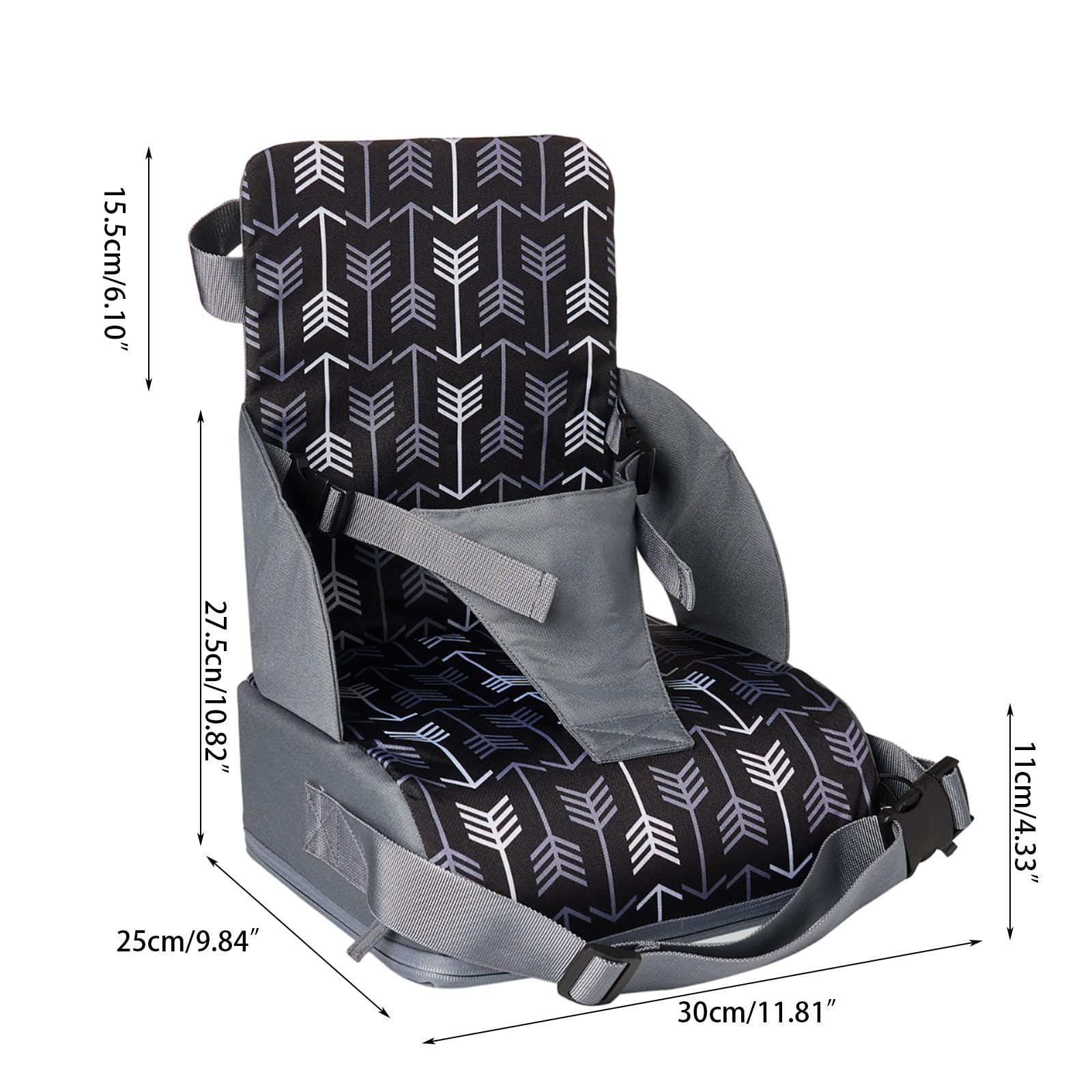 Asiento elevador plegable para niños pequeños, cojín elevador para mesa de comedor, cojín elevador de cinturón ajustable, cojín elevador para niños