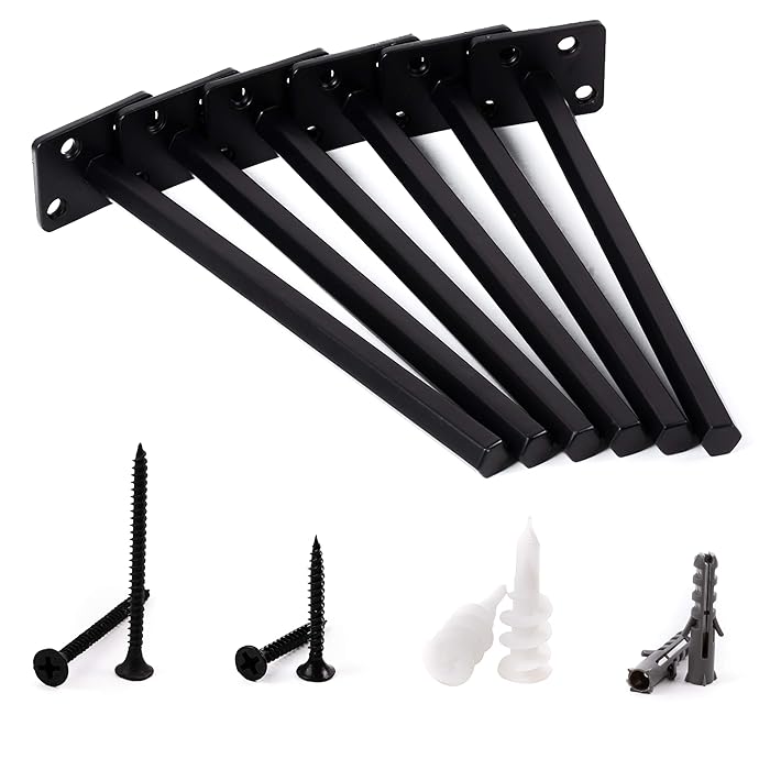 Buy CDK 6pc Shelving Brackets Kit with Drill Bit Wall Shelf Brackets