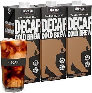 Decaf Cold Brew Coffee, 32 fl oz, 3 pack - Extra Strong, Bold, Smooth, Unsweetened, Shelf-Stable, Ready to Drink, Iced Cold Brewed Coffee Drinks - Gluten Free & Vegan Decaf