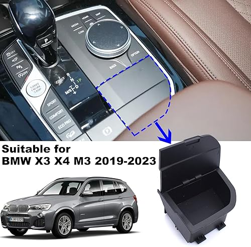 Miniatura 3 de JYMAOYI Center Console Organizer for BMW X3 X4 M3 M4 2019-2023, Hidden Storage Box Fit for BMW X3 X4 M3 M4 i3 i4 330i 325i Accessories ABS Center