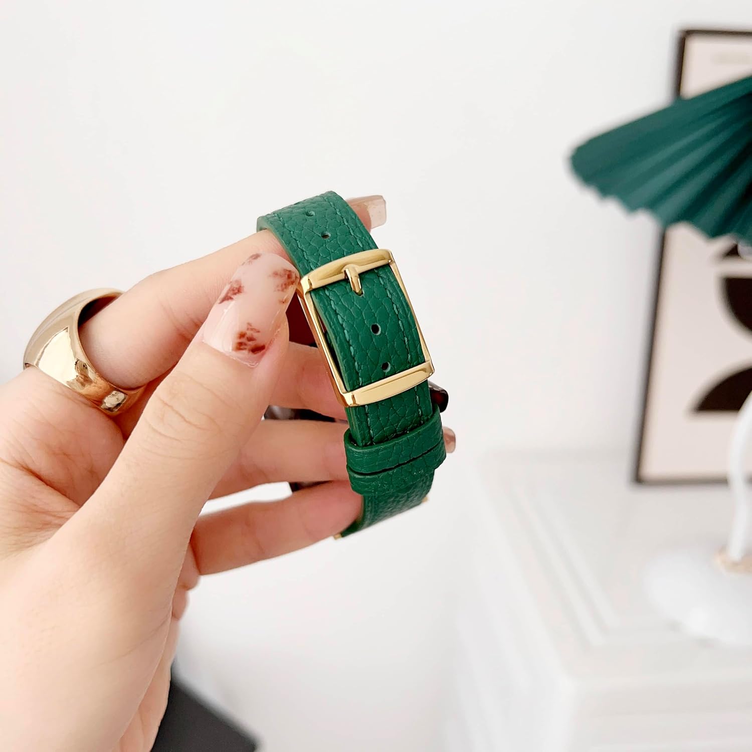 My Pretty Strap - Compatible Apple Watch Band Strap, Genuine Leatger Luxury iWatch Replacement Strap- Fits Most Wrists- Series 1-11, SE & Ultra (38MM/ 40MM/ 41MM/ 42MM/ 44MM/ 45MM/ 49MM)