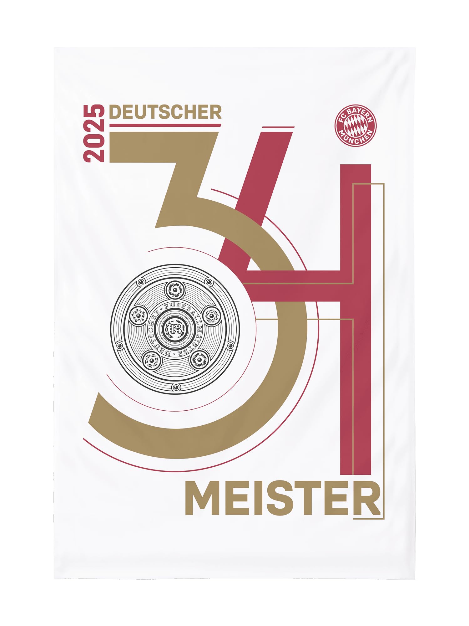 FC Bayern München Hissfahne Deutscher Meister 2025