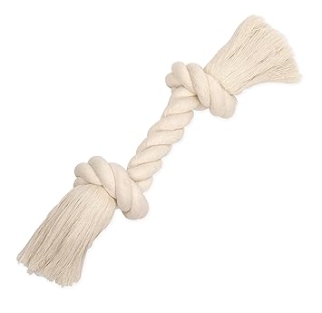 Flossy Chews 100-Percent Cotton White Rope Bone, X-Large, 16-Inch