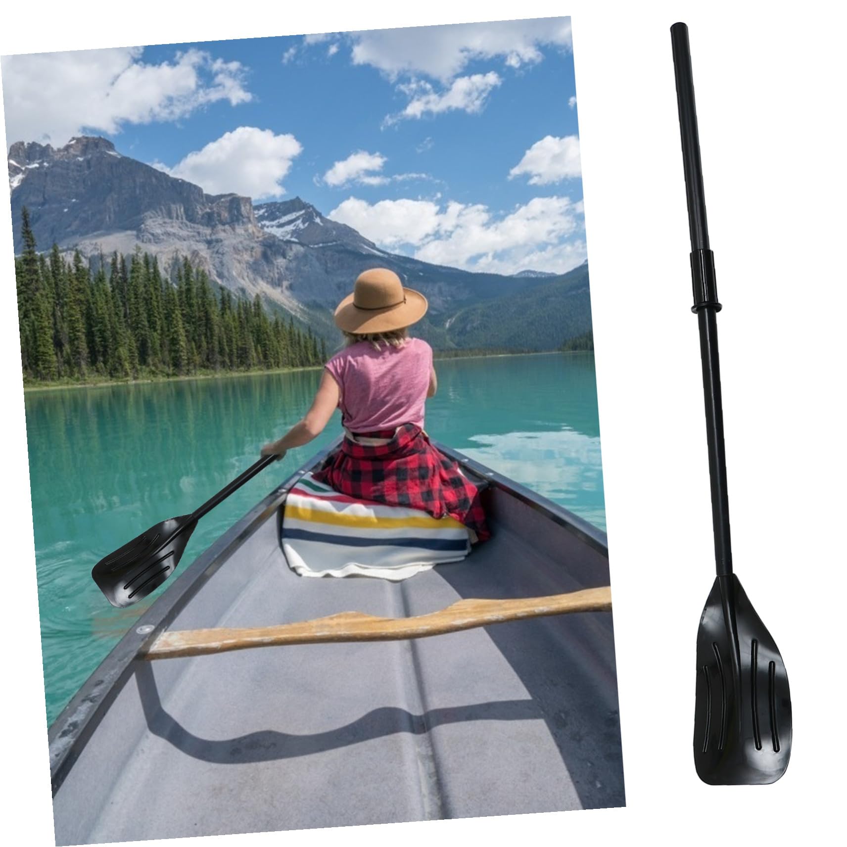 2 Stück Teiliges PVC Kanu Paddel Set Abnehmbar Robustes Kunststoff ruder für Schlauchboot und Kajak Langlebig Ergonomisch Geeignet für Wassersport und Angeln