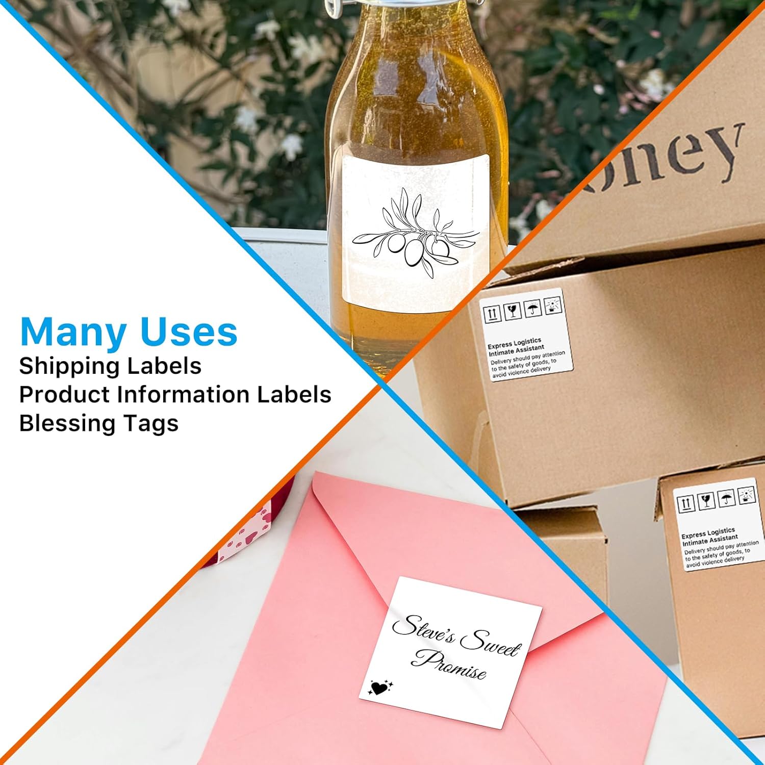 Square Thermal Label Stickers, 2"x2" (50.8mm x 50.8mm) Compatible with Multiple Thermal Printers Self-Adhesive Square Direct Strong Adhesive Thermal Labels, White, 500 Sheets/Roll - Image 5