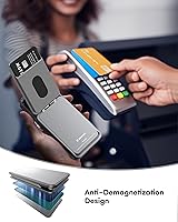 Vista 6 de ZEEHOO para cartera MagSafe, cartera magnética para iPhone con soporte ajustable