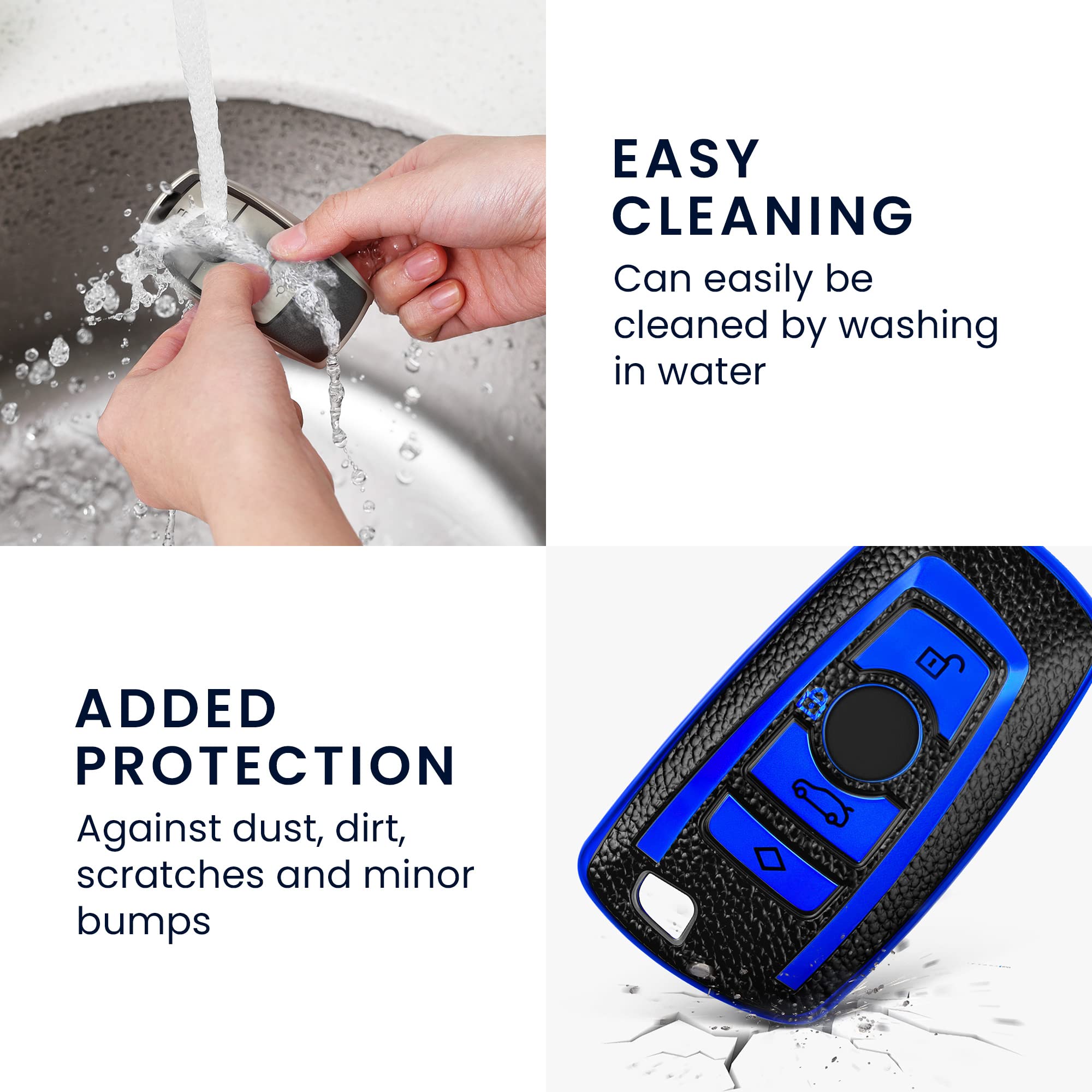 Accessoire BMW Keyless Go Coque Silicone Clé BMW Kwmobile - Keyless Go 3 Boutons Noir/rouge Protection Clé Voiture 3 Boutons