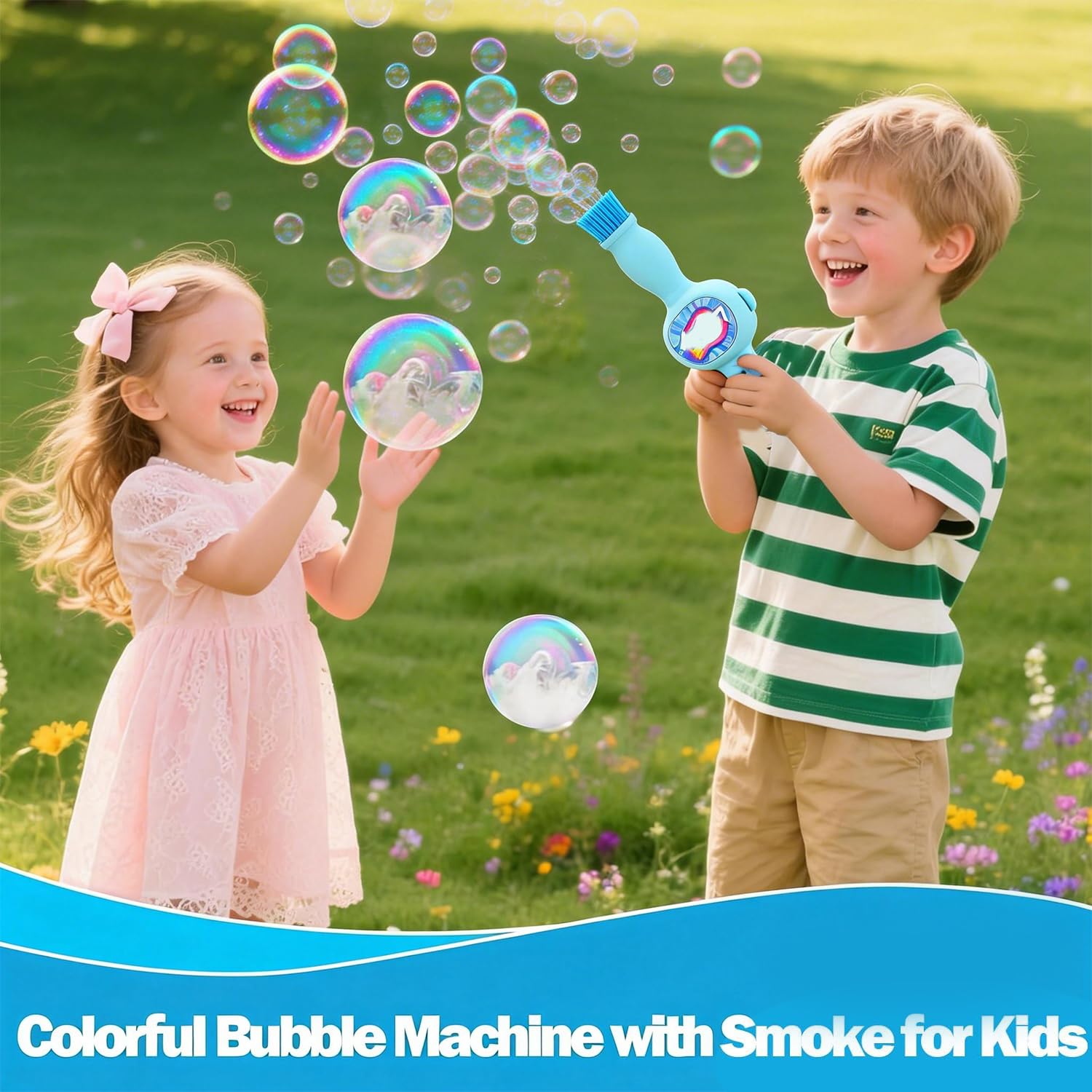 Máquina De Burbujas De Niebla Con Luces LED, Recargable, Para Niños +3 Años, Efectos De Humo Y Rebote, Ideal Para Fiestas