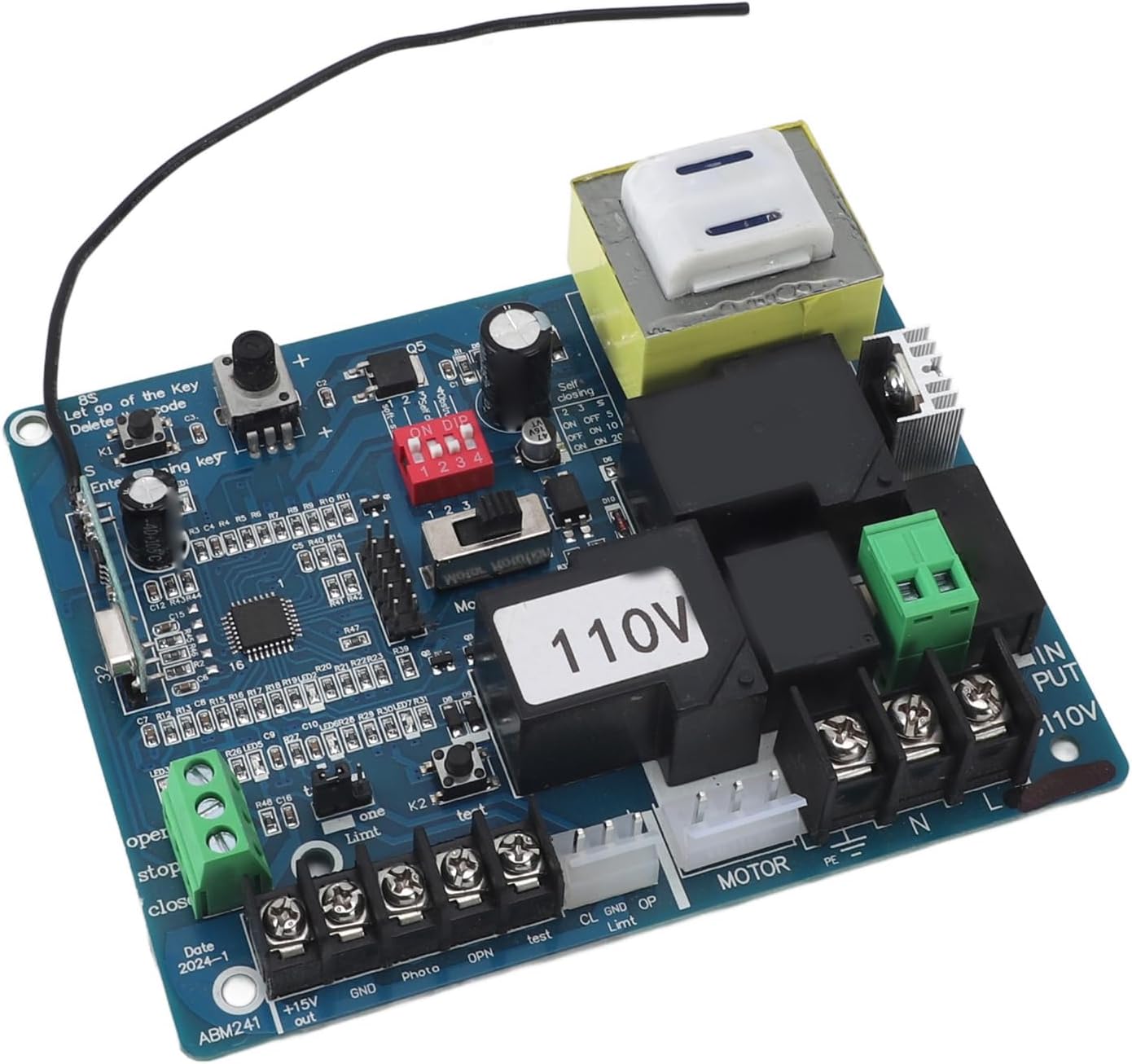 Yoidesu Electric Door Control Board, Sliding Gate Opener Circuit Board Universal for Home (110V)