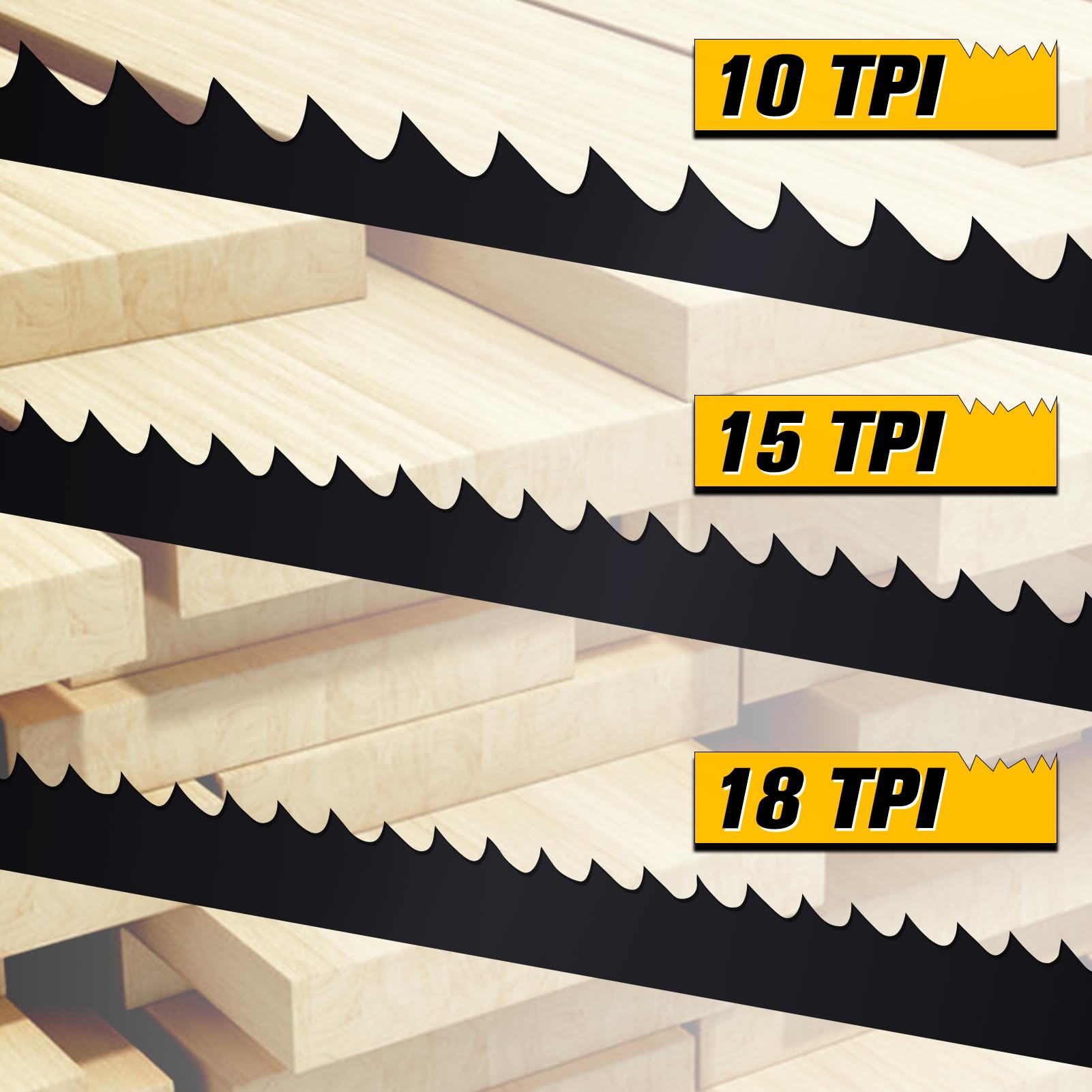 SPEEDWOX 36 Pack 5-Inch Scroll Saw Blade Pin End Replacement Pin End Scroll Saw Blade Set for Wood (12PCS Each 10 TPI, 15 TPI, 18 TPI) - Image 2
