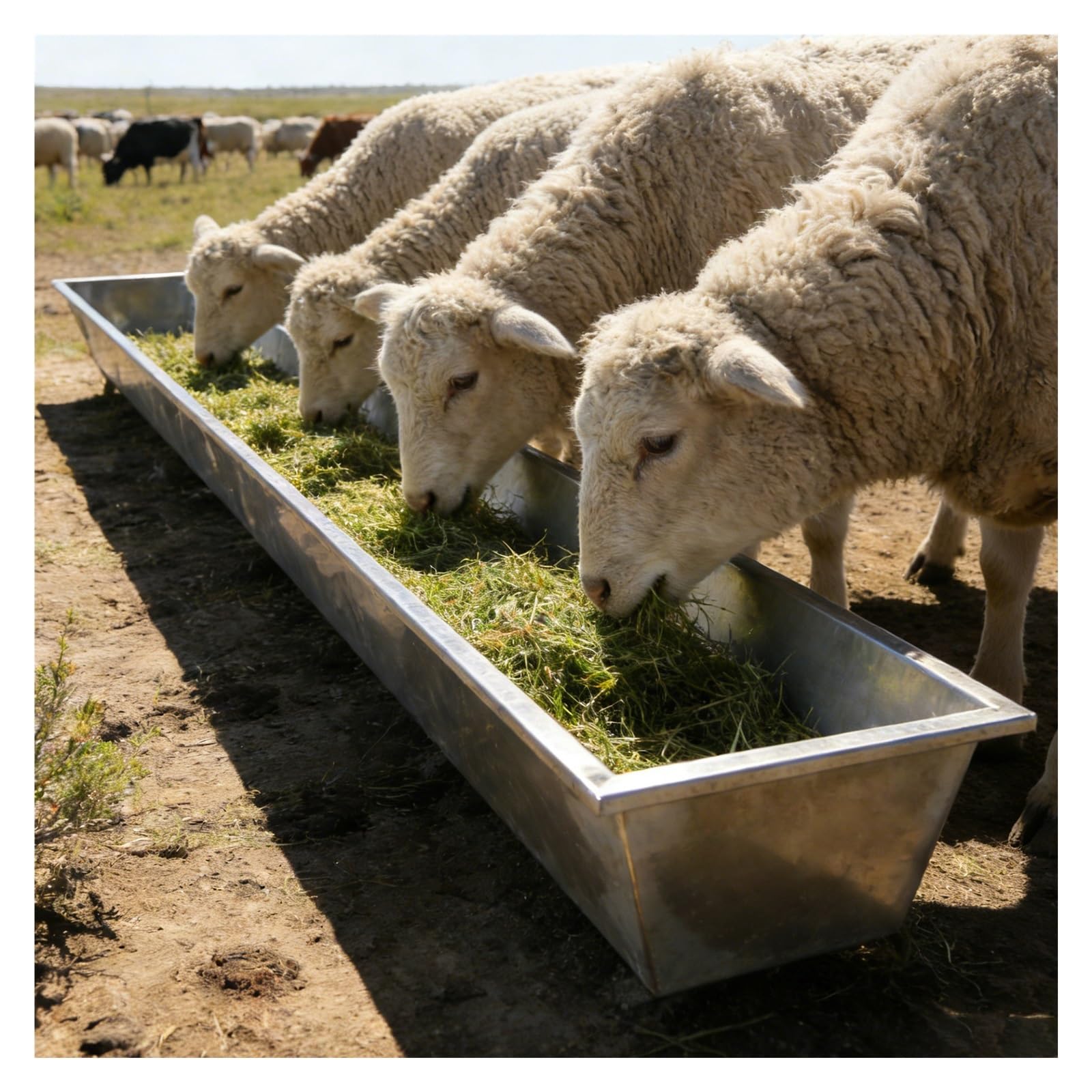 Comedero de heno para cabras de gran capacidad, 20-76 pulgadas, comedero de alimentación para ovejas/caballo/cerdo, comederos portátiles para animales