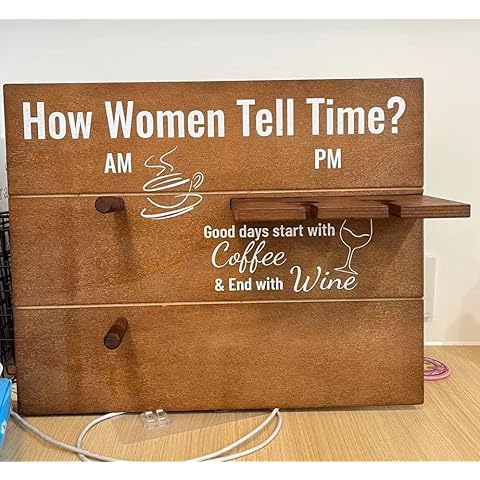 MaraFansie Mothers Day Gift Birthday Gift Fun Gifts Idea for Women Anniversary Graduation Housewarming Gift, Mug Rack Wine Glass Holder, Reddish Brown Cover