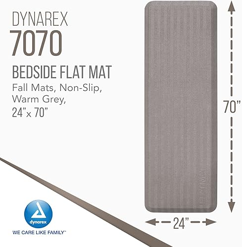 Miniatura 2 de Dynarex FLATMat - Tapetes de otoño para pacientes mayores, borde biselado para accesibilidad a sillas de ruedas, almohadilla antideslizante para