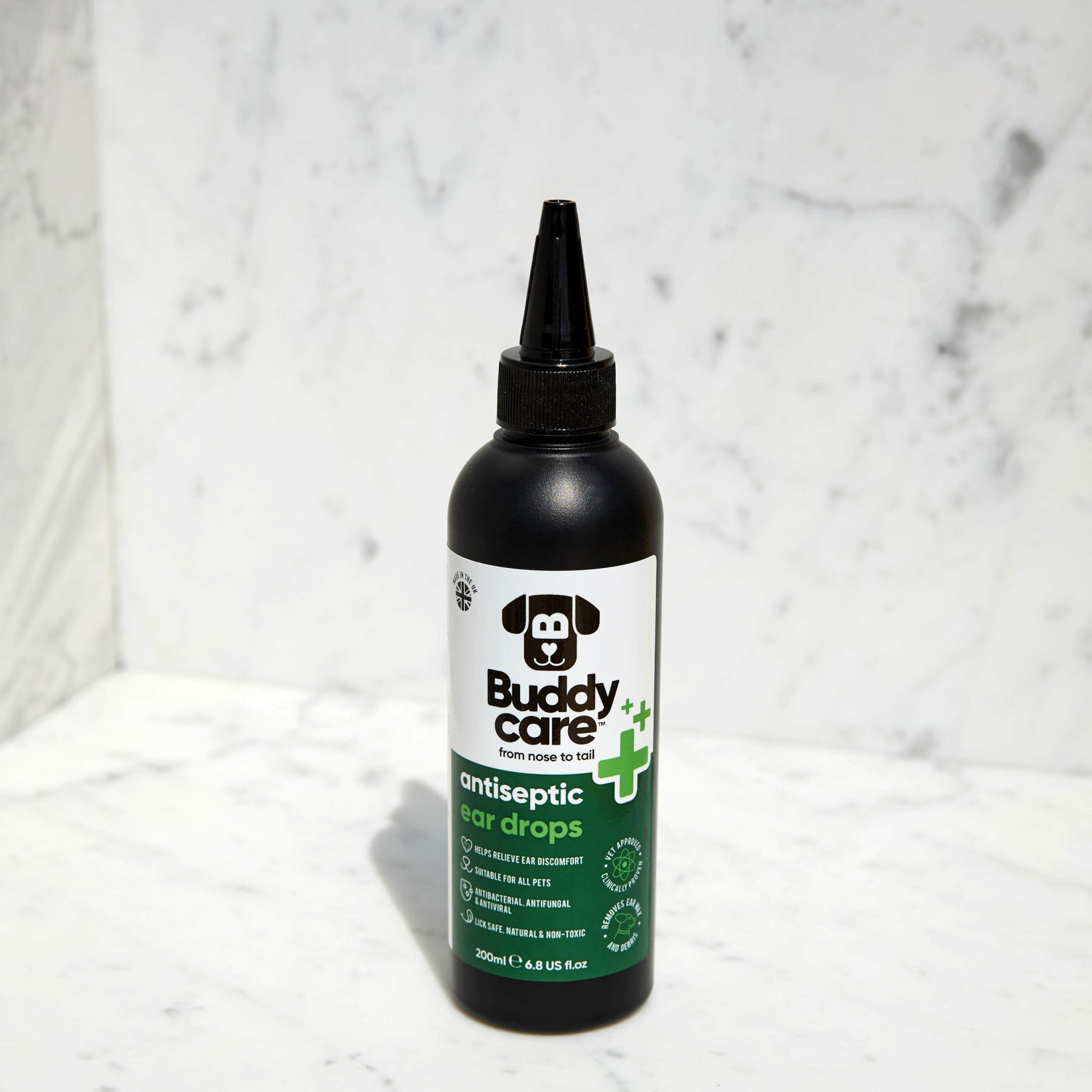 Buddycare Antiseptic Dog Ear Cleaner 200ml Soothing Ear Drops for Pets Antiseptic Ear Drops, 200ml (Pack of 1) - Image 2