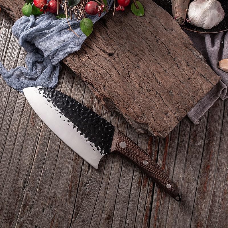 Meat Cleaver,Cleaver Knife 5Cr15Mov Steel Forged Kitchen Knives Chef Meat Fruit Cutter Knife Cleaver Professional Butcher Cooking Tools