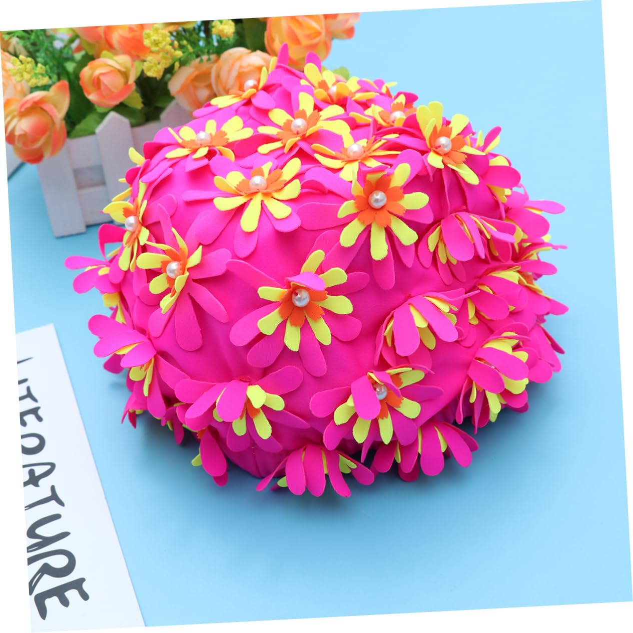 SUPVOX nuoto per adulti cappello da nuoto da donna cuffia da da donna cuffia per cappello da elegante con petali floreali donne ia da bagno da rosa