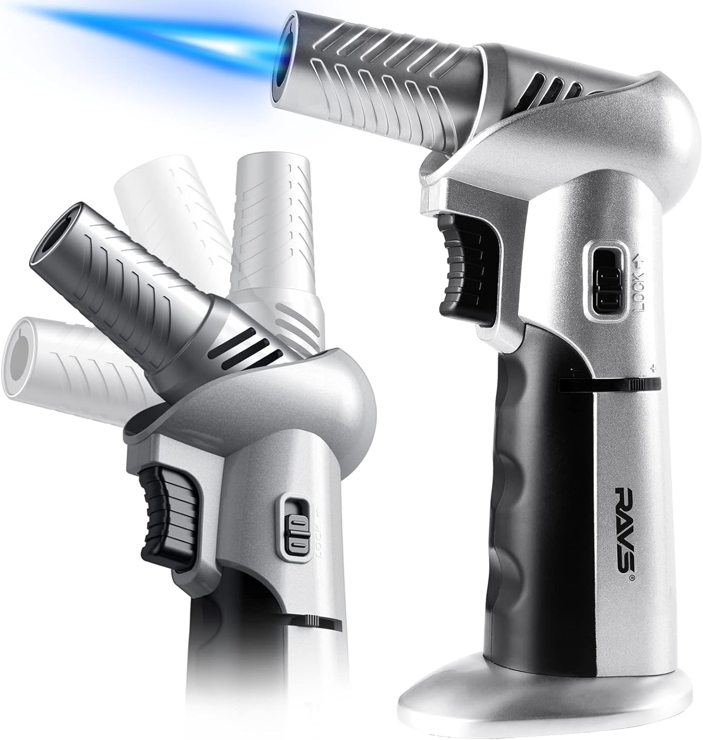 Ravs Butane Torch, Refillable Kitchen Torch Lighter with Safety Lock