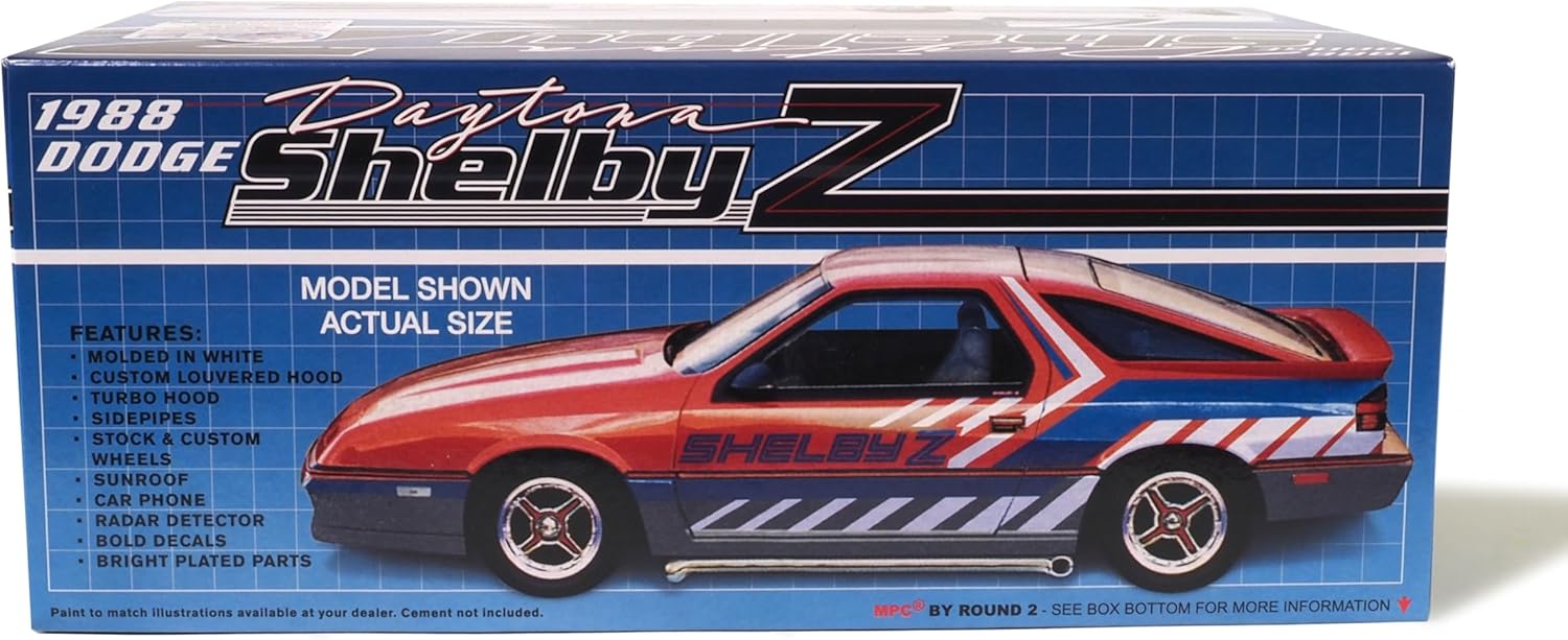 MPC 1988 Dodge Shelby Daytona 1:25 Scale Model Kit - Image 4
