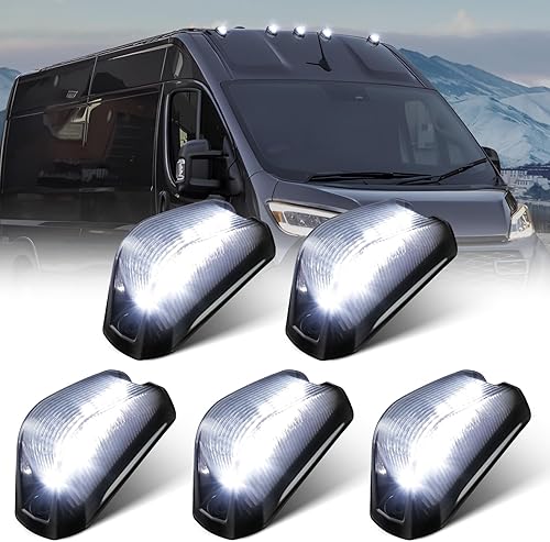 Miniatura 9 de Luces LED para techo de cabina compatibles con Dodge Ram ProMaster 1500/2500/3500 2014-2023 Lámparas de carrera superiores, Plug and Play, reemplazo
