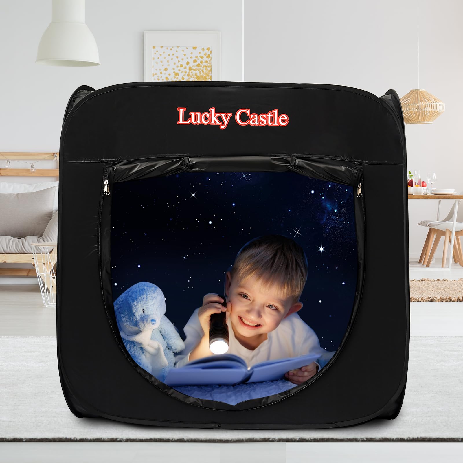 Tienda de campaña sensorial para niños,  Pop Up para niños con autismo, TDAH, SPD- Esquina calmada que ayuda a los niños a relajarse, reducir la ansiedad y mejorar la concentración, tienda 2