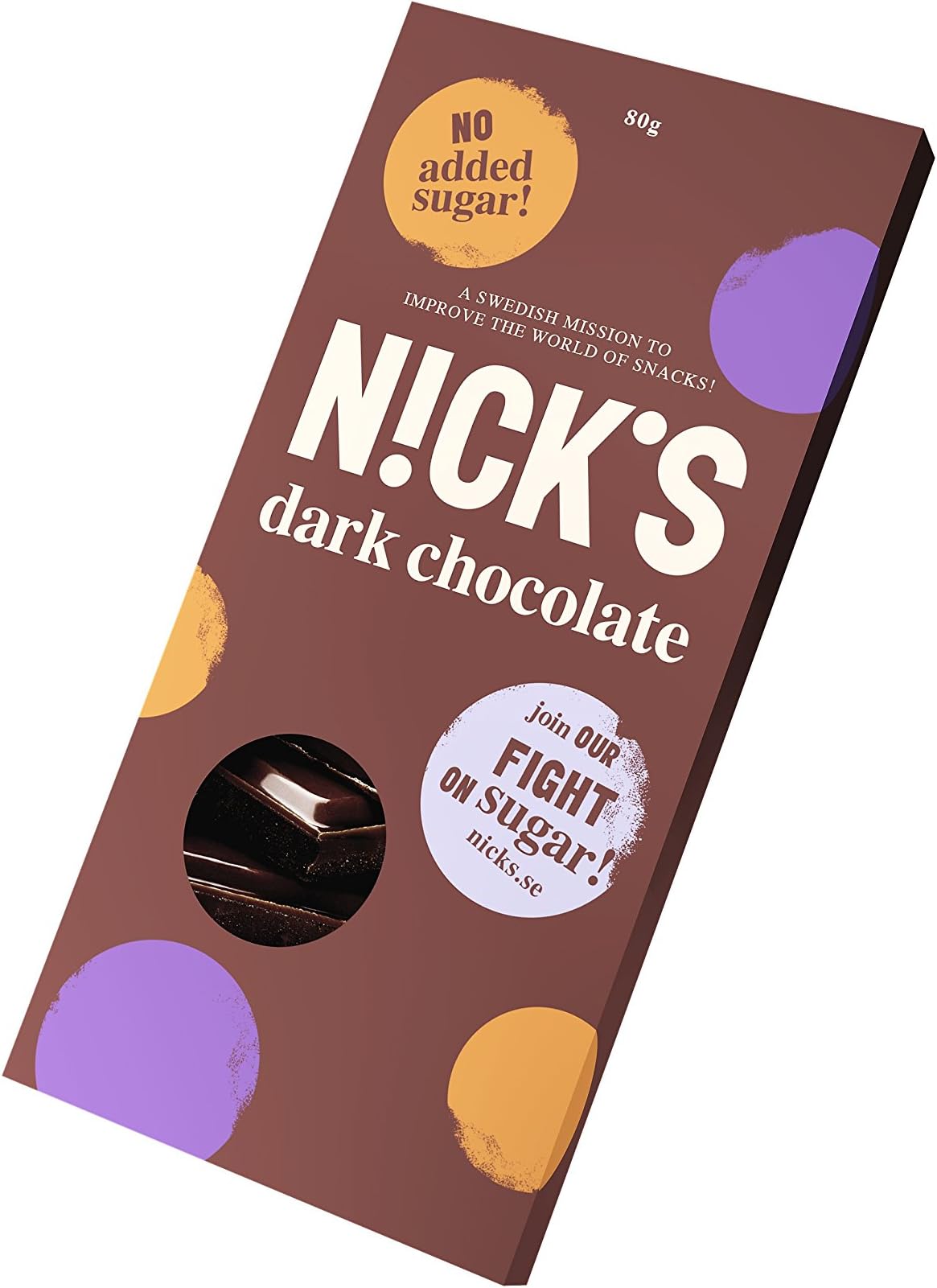 Nicks Stevia Dark Chocolate, 80 g