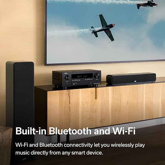 Denon AVR-S970H 8K Ultra HD 7.2 Channel (90W X 7) AV Home Audio Receiver, Built for Gaming, Music Streaming, 3D Audio & Video, Alexa + HEOS, Black, Bluetooth Amplifier