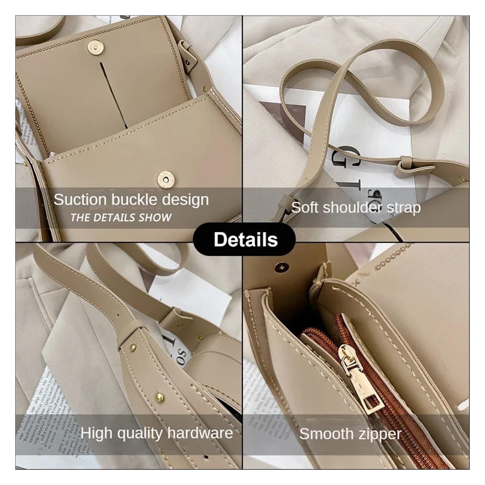Ensemble de Sacs Faits à la Main, matériel Couture, Bricolage, Sac bandoulière, Kit Fabrication, Poche, Artisanal en Cuir