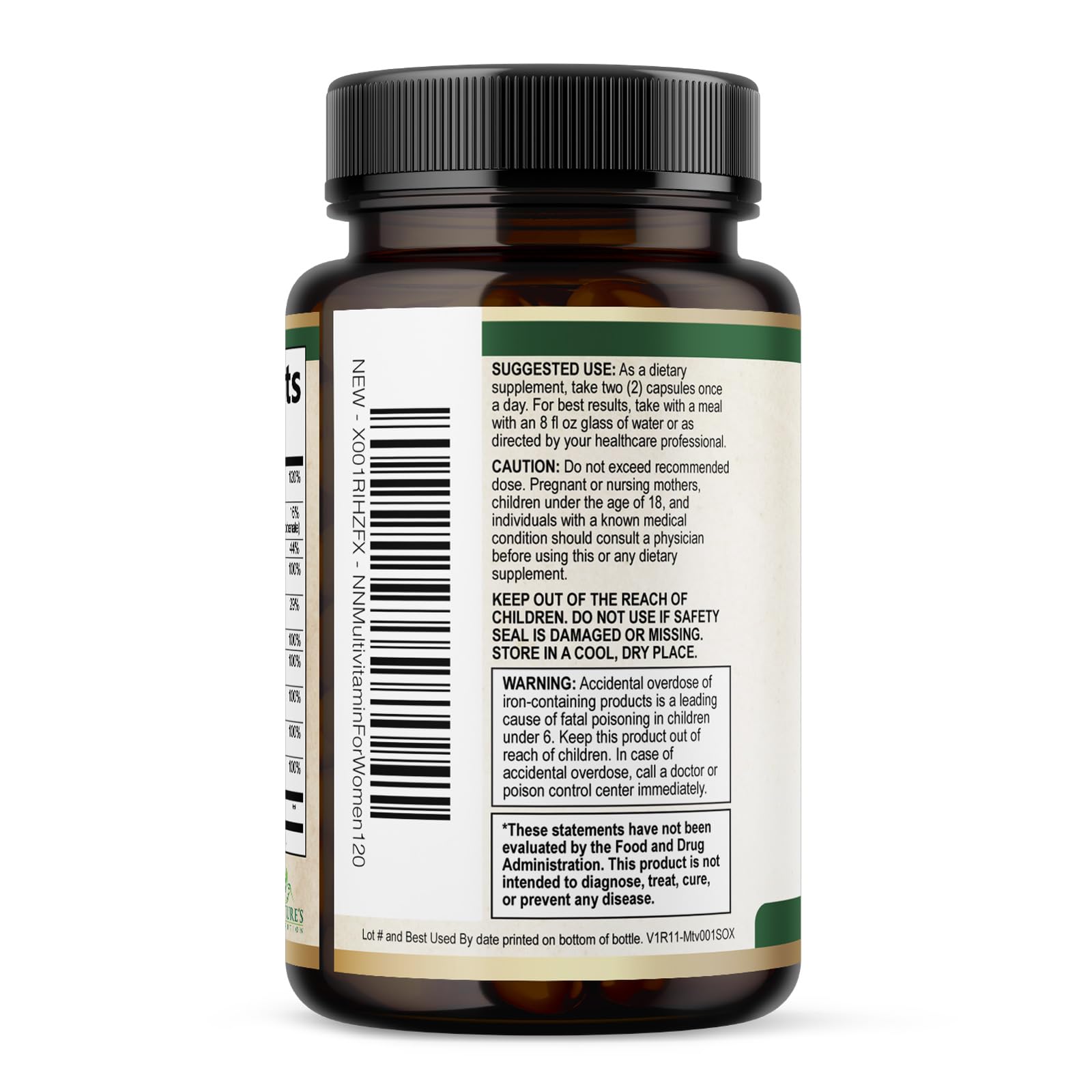 Multivitamin for Women - Complete Multi Vitamin with Vitamins A, C, D, E, B6, B12, Zinc, Calcium & Magnesium, Womens Daily Multimineral Supplement for Hair Skin and Nails Health Support - 120 Capsules — Amazon image 8