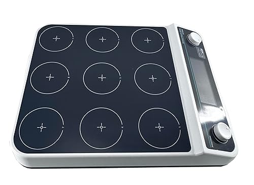 Miniatura 2 de Digital Multi Position Magnetic Stirrer Lab Magnetic Stirrer with 9 Stirring Points Speed 50-1500 RPM Max Stirring Volume 9 * 500 ML Plate Size