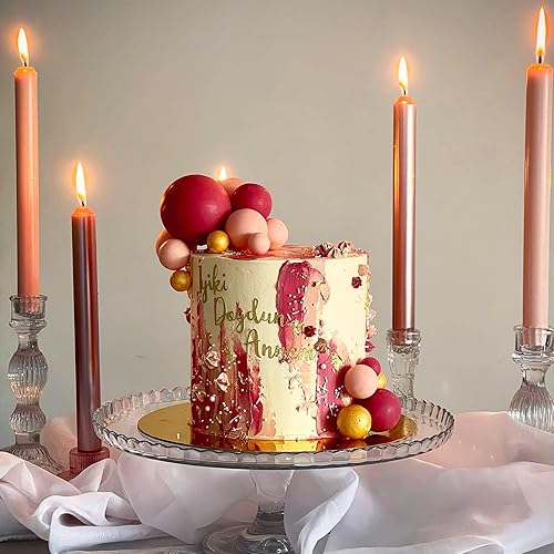 Miniatura 4 de 50 adornos bohemios para tartas, mini bolas, decoración para tartas de hierba seca de las pampas para decoración bohemia de tartas de boda (naranja