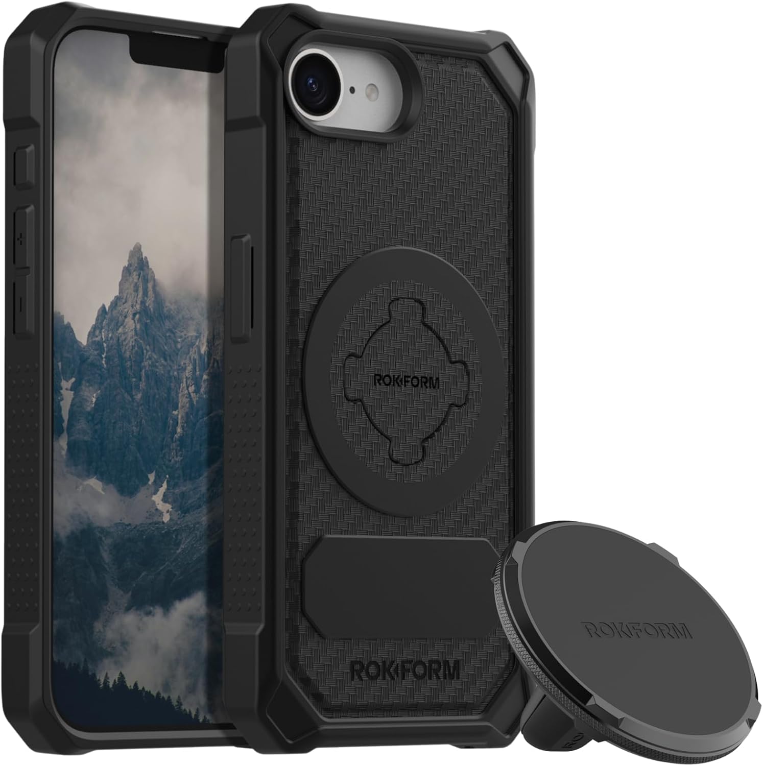 Rokform iPhone 16e Rugged Case + Dual Magnet Vent Mount