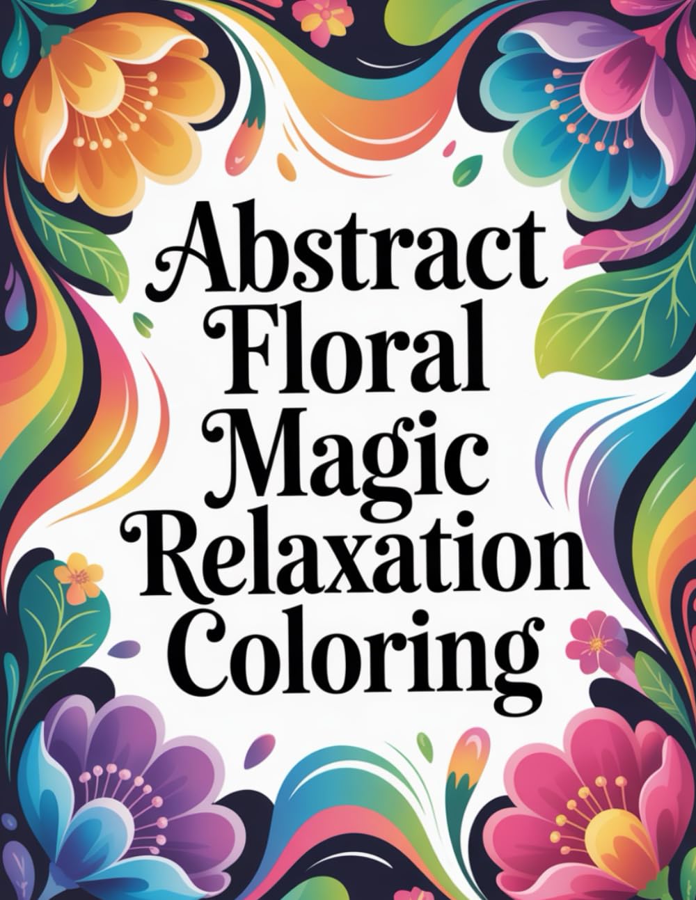 Abstract Floral Magic Relaxation Coloring: A soothing collection of abstract floral patterns designed to inspire calm creativity for all ages.