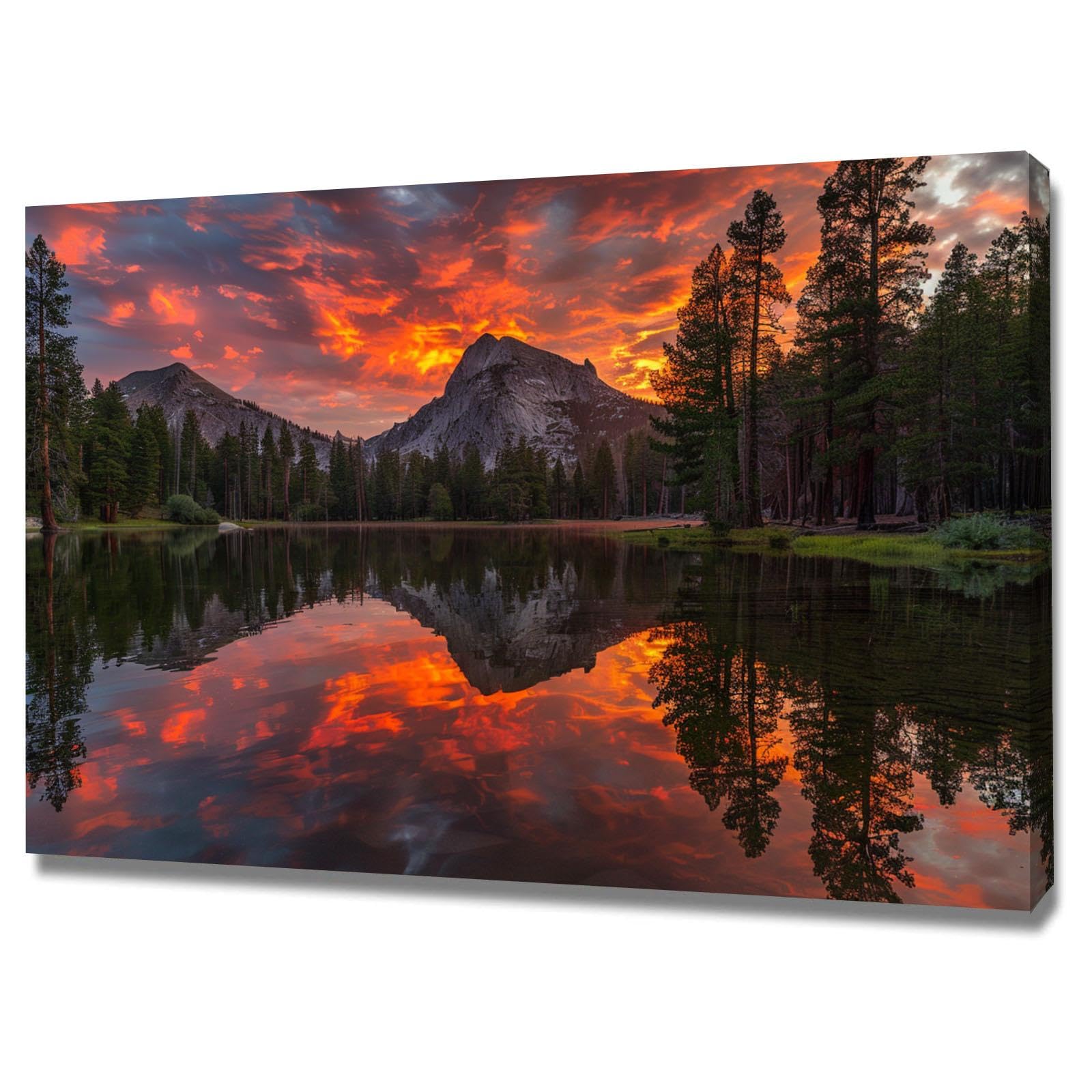 Tableau decoration murale montagnes pour masquer un mur vide et triste