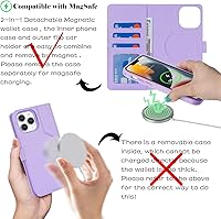 Vista 288 de Havaya Funda para iPhone 13 Pro Max y iPhone 12 Pro Max, cartera compatible con magsaf 2 en 1, desmontable magnética con tarjetero y ranura trasera