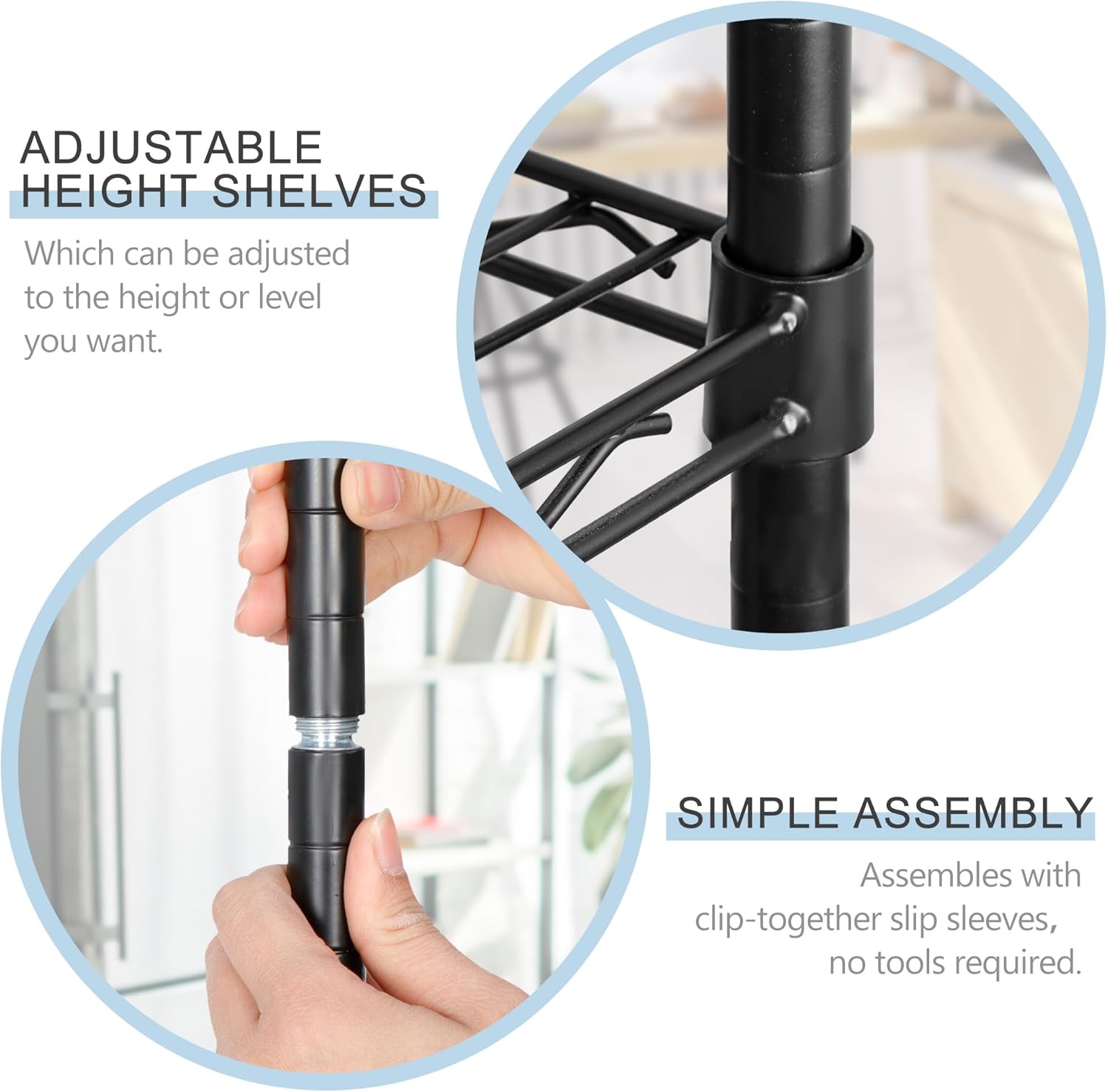 SUPER DEAL Black 4-Shelf Heavy Duty Storage Wire Shelving Unit for Restaurant Garage Pantry Kitchen Garage Rack (36L x 14W x 54H)