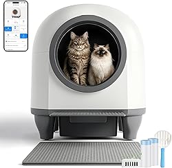 Devoko 90L Self cleaning cat litter tray,APP Control,6 sa…