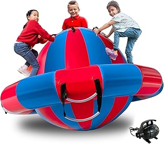Hongcoral 8.2FT Inflatable Dome Rocker Bouncer, Giant Roll and Play Seesaw Rocker with 8 Handles, Max Weight 660Lbs, Blow ...