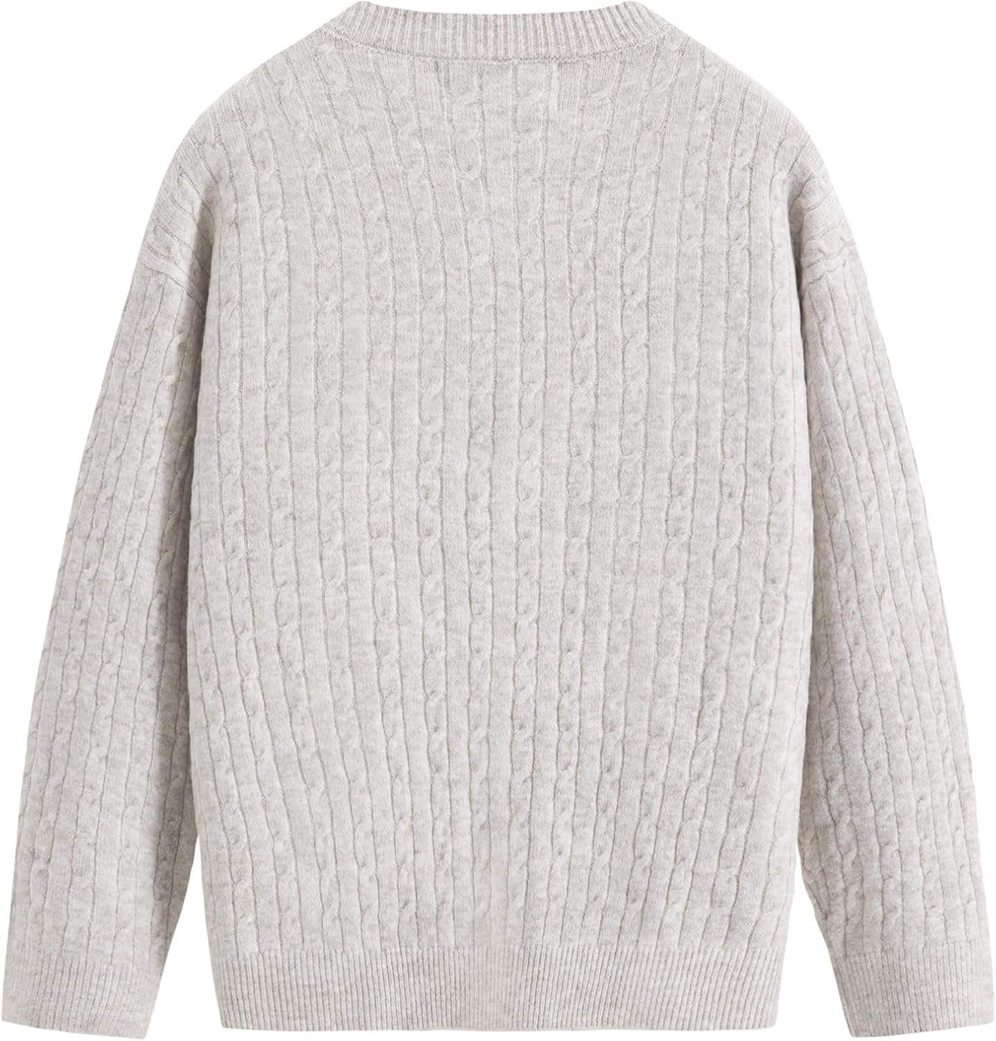 Aelfric Eden Oversized Sweaters Unisex Vintage Cable Knit Long Sleeves Buttons Crewneck Pullover Sweater Streetwear Tops