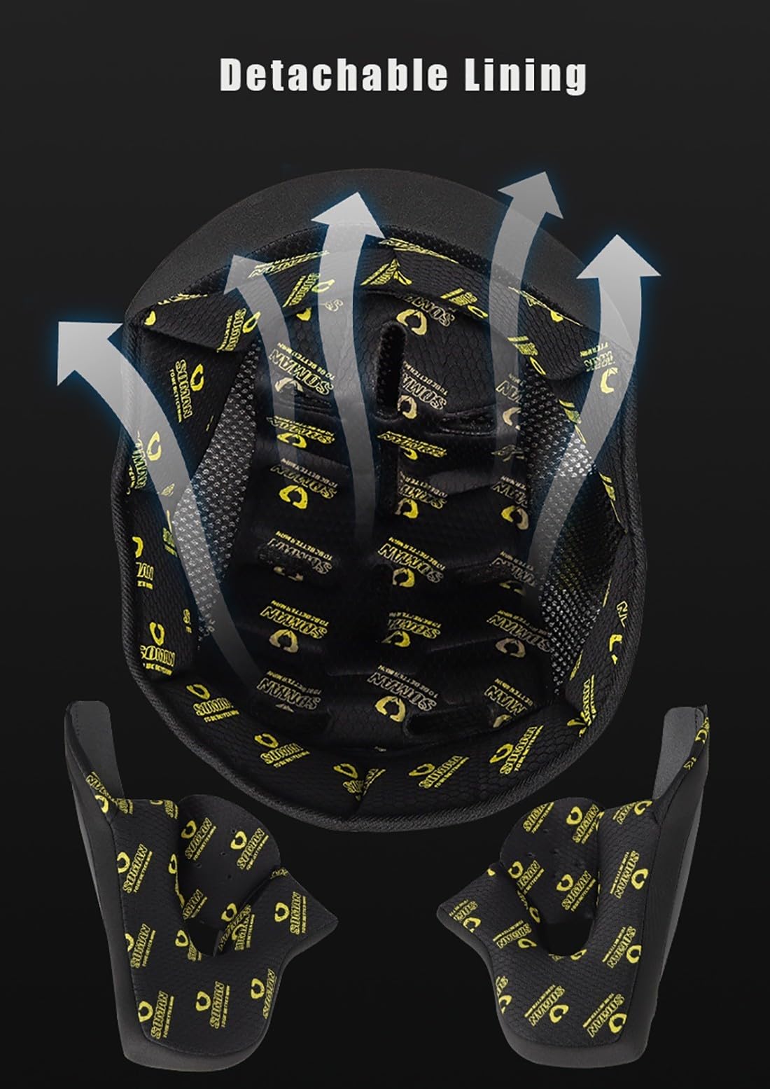 Moto Flip Up Casco Modulare, Casco Full Face Casco Modulare ECE Approvato Pieghevole Modulare Integrale Caschi Moto Con Doppia Lente, S ~ XL