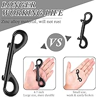 Vista 7 de ERKOON Ganchos extra grandes de 4-7/10 pulgadas de doble extremo, capacidad de carga de 220 libras, clips de aleación de zinc de doble cara