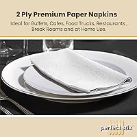 Vista 4 de Servilleta de cena premium de 2 capas 1/8 de pliegue (paquete de 600 unidades) 15 x 17 pulgadas