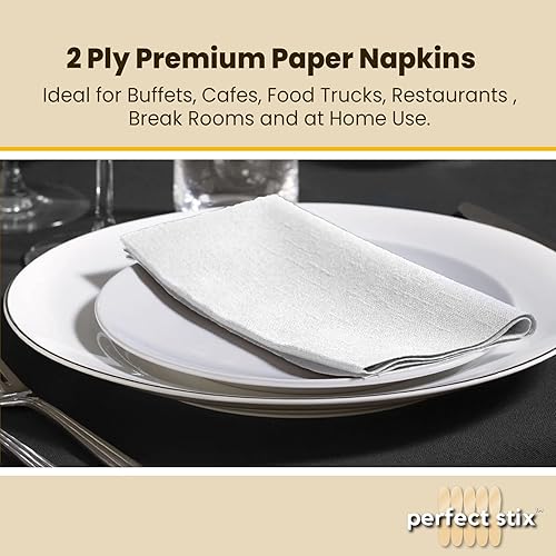 Miniatura 3 de Servilleta de cena premium de 2 capas 18 de pliegue (paquete de 100 unidades) 15 x 17 pulgadas