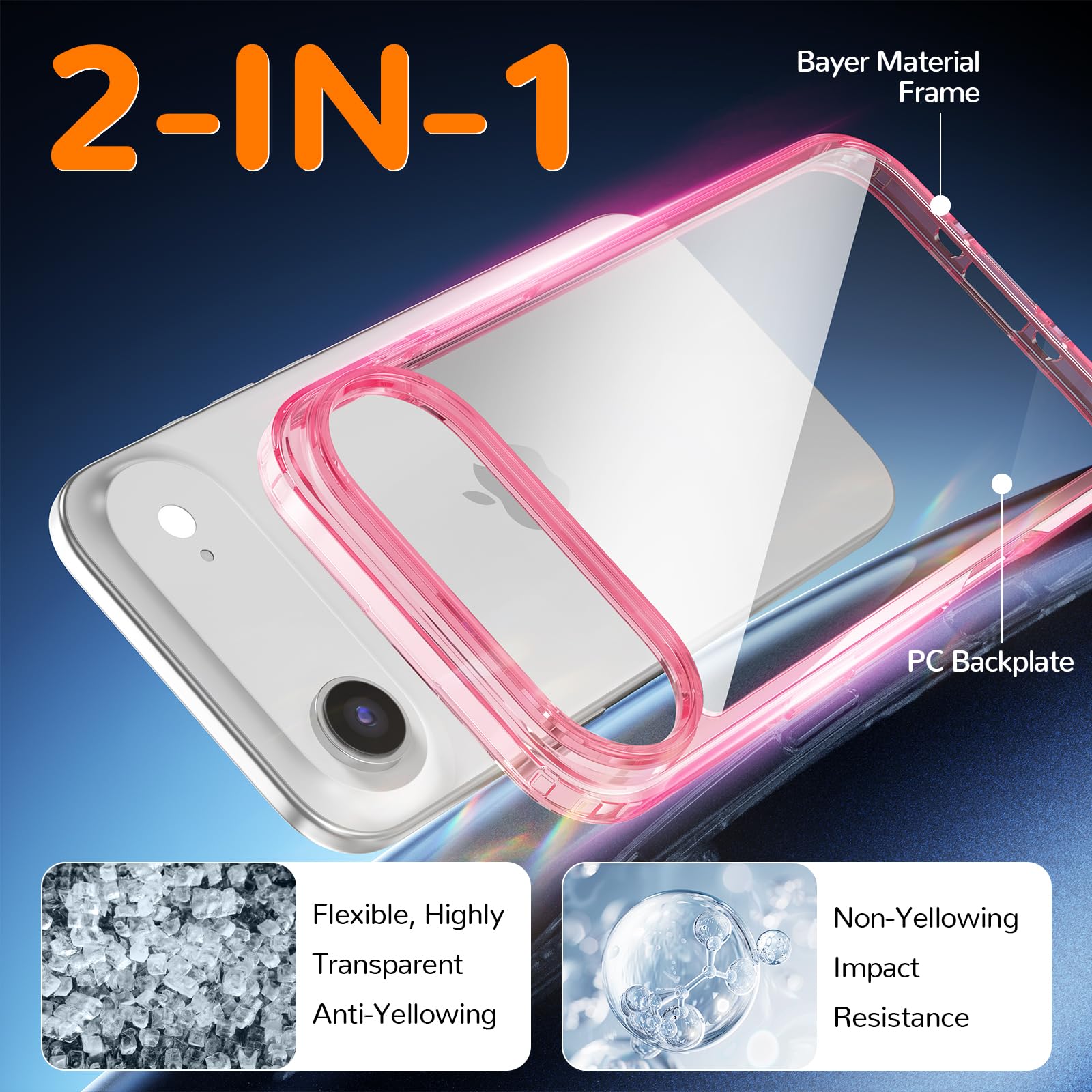 Clear Case for iPhone 15, Ultra Thin, Shockproof TPU Cover, Anti-Yellowing, Crystal Clear, Phone Case for Apple iPhone 15 - Clear — view 166