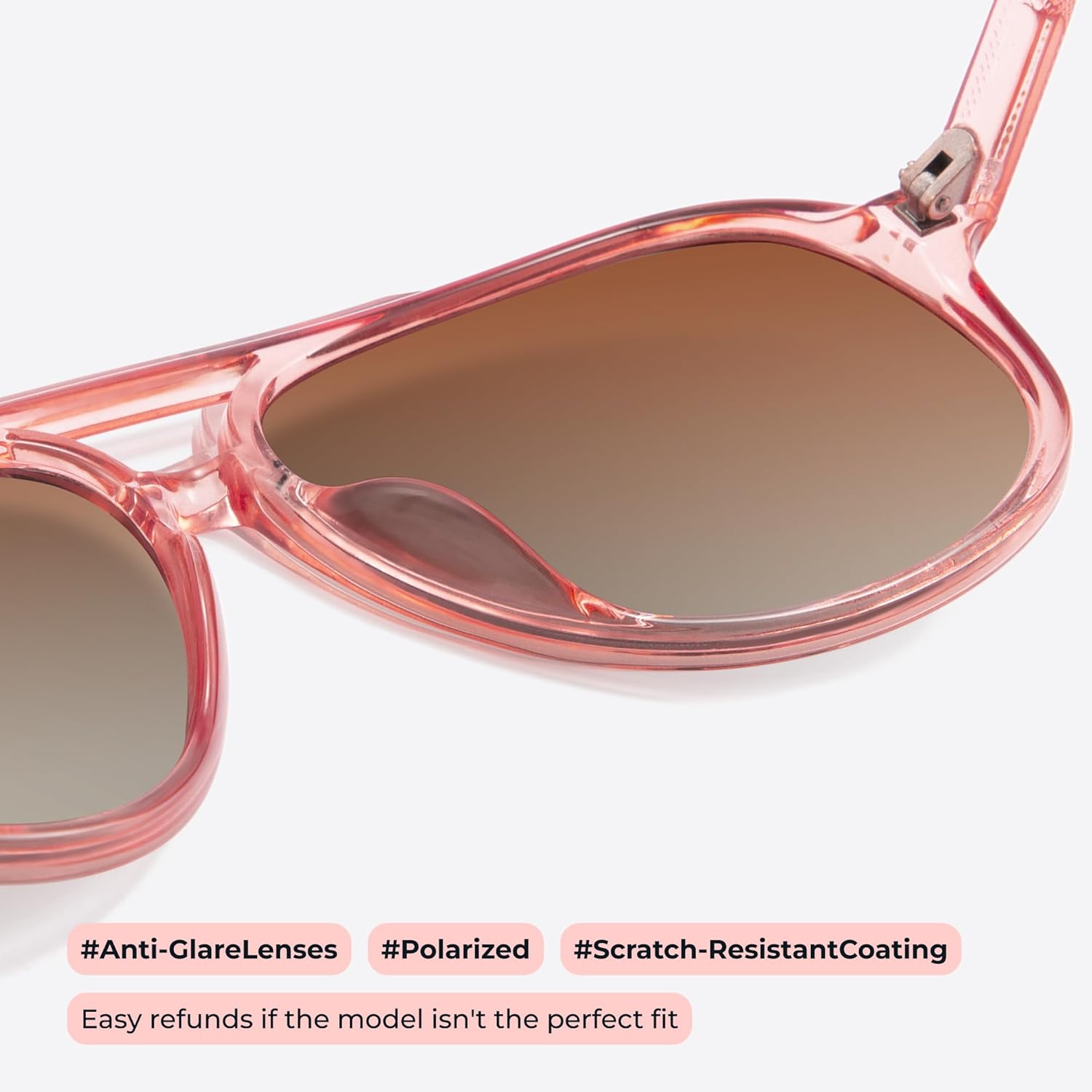 livho Trendy Polarized Aviator Sunglasses Women Men, Retro Sun Glasses for Women Men 2025, Oversized UV Protection Shades - Image 3