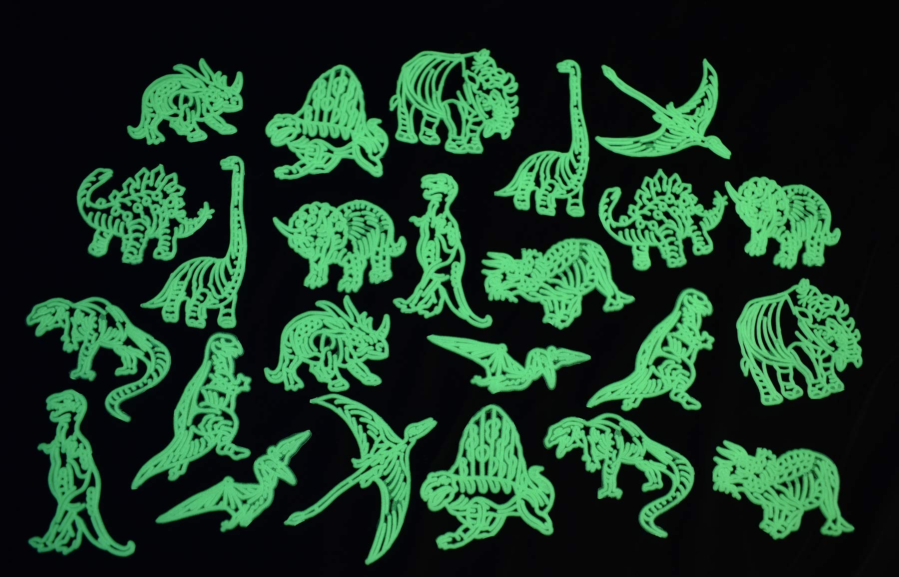 24 Piece Glow in the Dark Dinosaurs